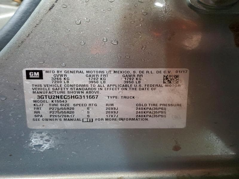 2017 GMC SIERRA K1500 SLT K1500 SLT 12