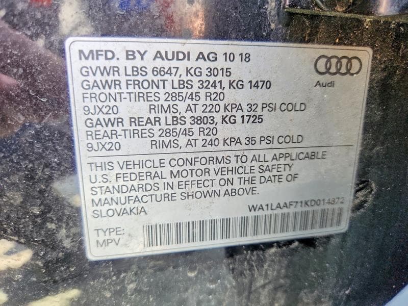 2019 AUDI Q7 PREMIUM PLUS PREMIUM PLUS 13