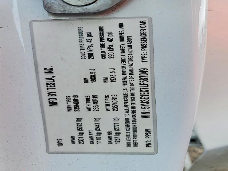 2020 TESLA MODEL 3 13