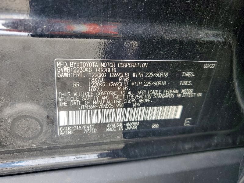 2022 TOYOTA RAV4 XLE PREMIUM XLE PREMIUM 13