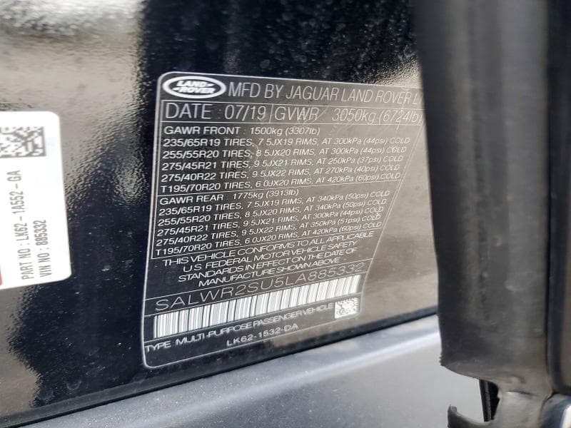 2020 LAND ROVER RANGE ROVER SPORT HSE 13