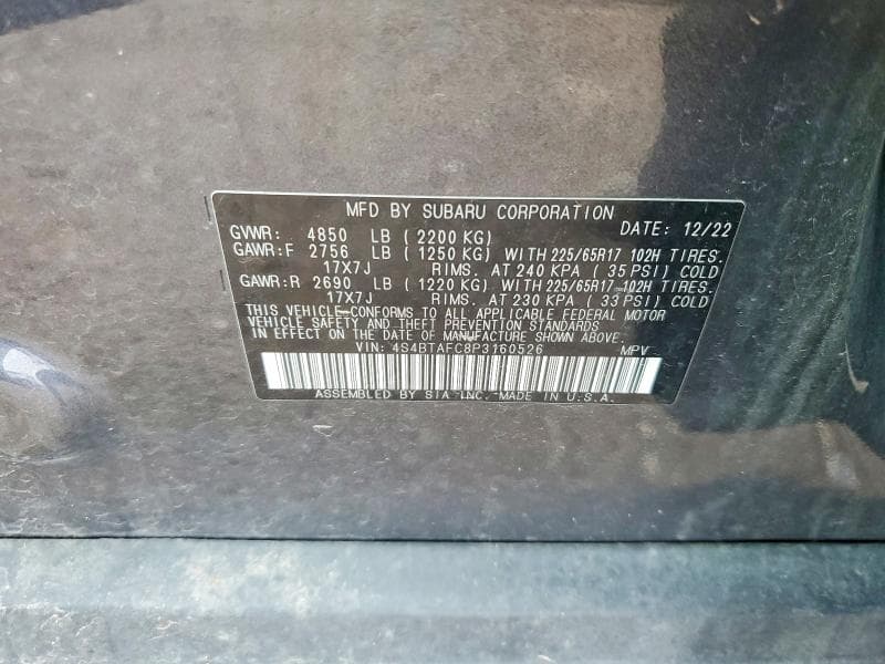 2023 SUBARU OUTBACK PREMIUM 13