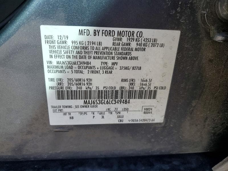 2020 FORD ECOSPORT SE 13