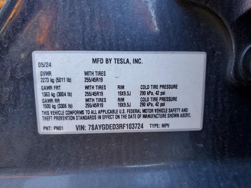 2024 TESLA MODEL Y 12