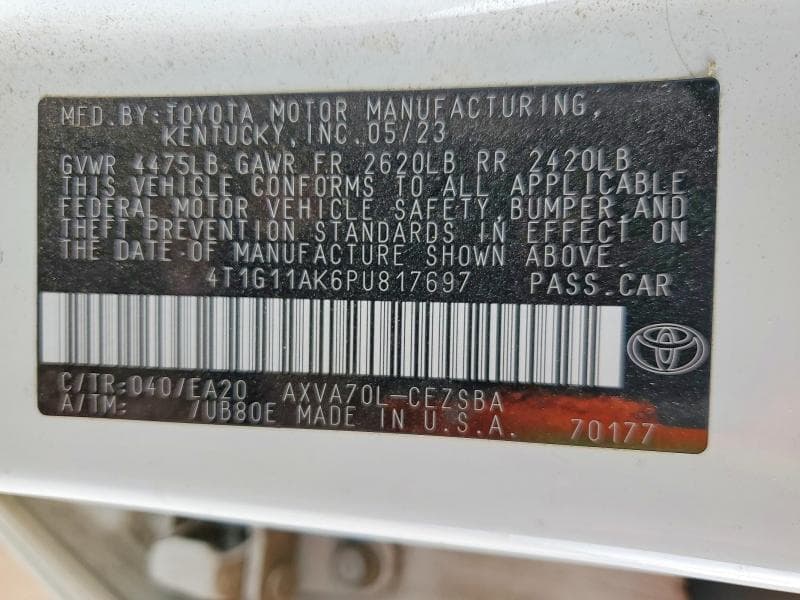 2023 TOYOTA CAMRY SE 12