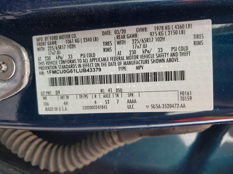 2020 FORD ESCAPE SE SE 14
