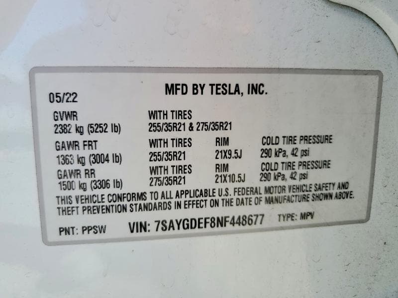 2022 TESLA MODEL Y 12