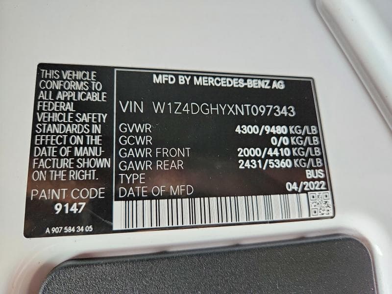 2022 MERCEDES-BENZ SPRINTER 2500 2500 14
