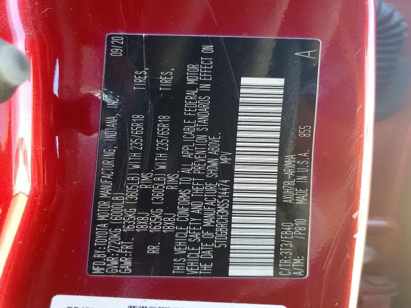 2021 TOYOTA HIGHLANDER HYBRID XLE HYBRID XLE 14