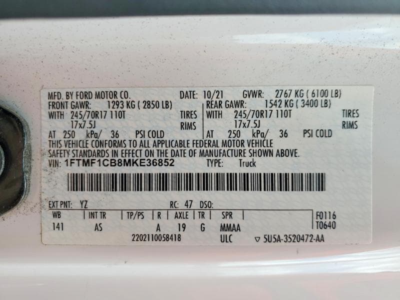 2021 FORD F150 13