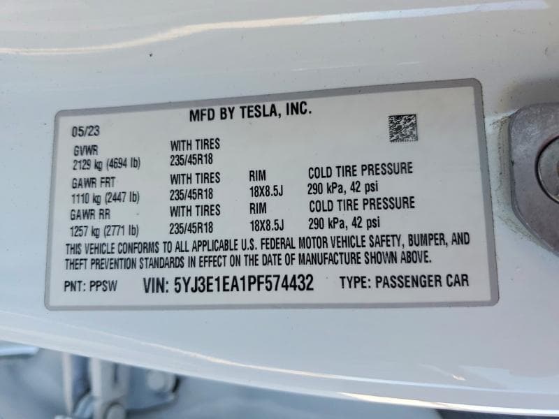 2023 TESLA MODEL 3 13