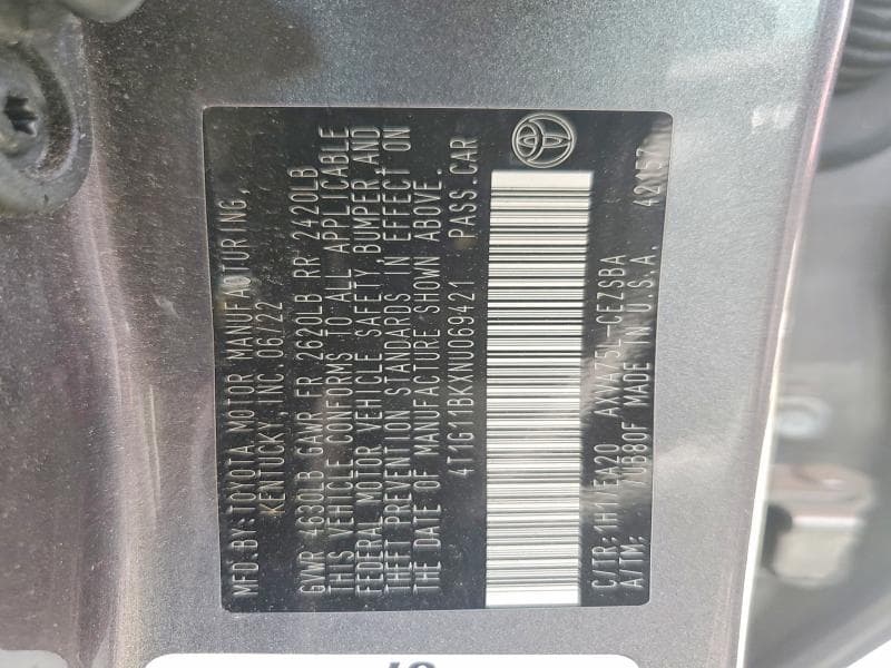 2022 TOYOTA CAMRY SE 12