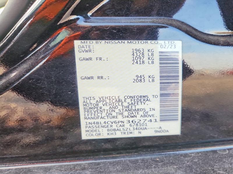 2023 NISSAN ALTIMA SR 12