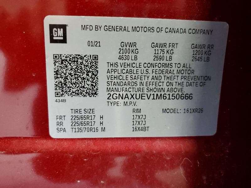 2021 CHEVROLET EQUINOX LT 13