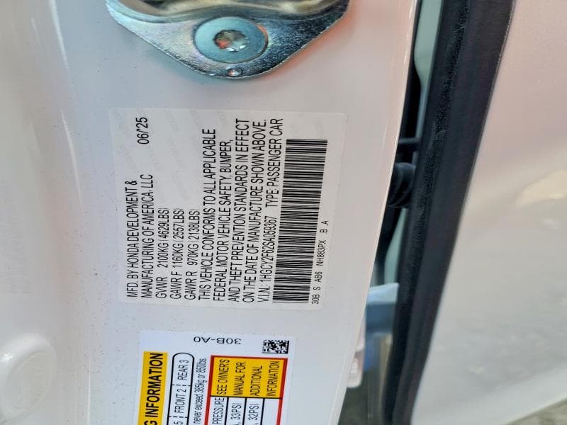 2025 HONDA ACCORD HYBRID EXL HYBRID EXL 12