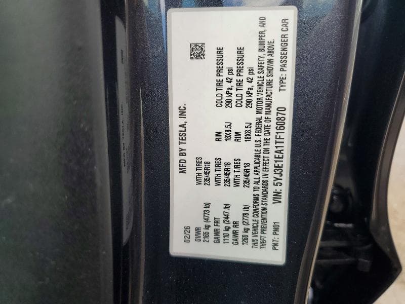 2026 TESLA MODEL 3 12