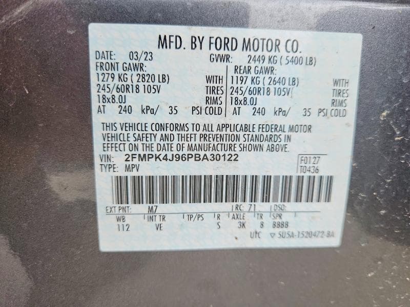 2023 FORD EDGE SEL SEL 12