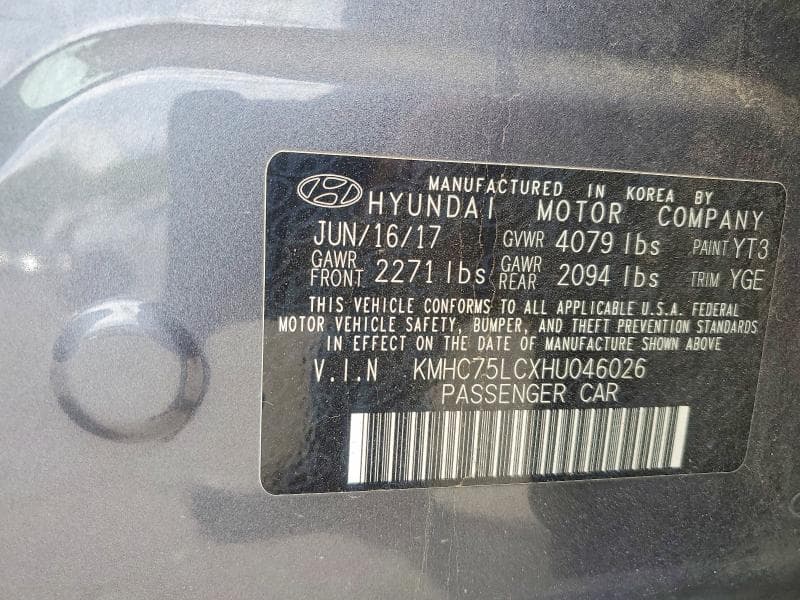 2017 HYUNDAI IONIQ SEL 13