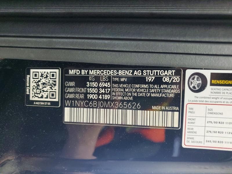 2021 MERCEDES-BENZ G 550 550 14