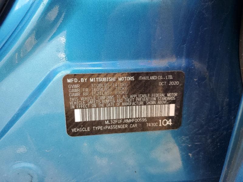 2021 MITSUBISHI MIRAGE G4 ES 13