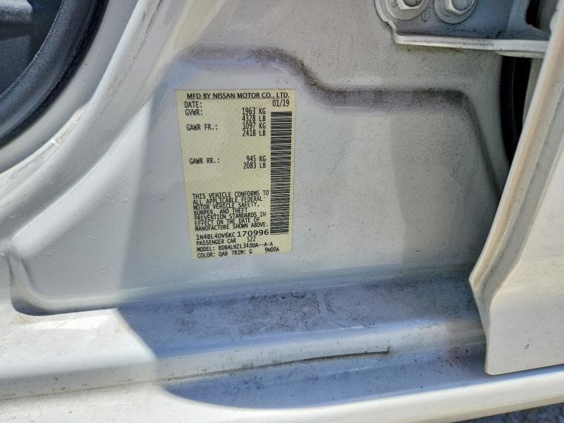 2019 NISSAN ALTIMA SV 12
