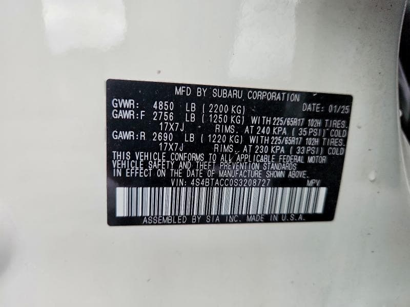 2025 SUBARU OUTBACK PREMIUM 13