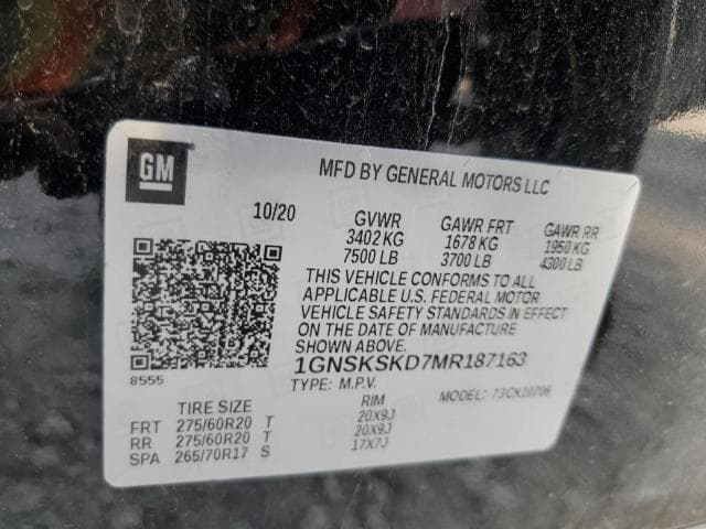 2021 CHEVROLET TAHOE K1500 PREMIER K1500 PREMIER 13