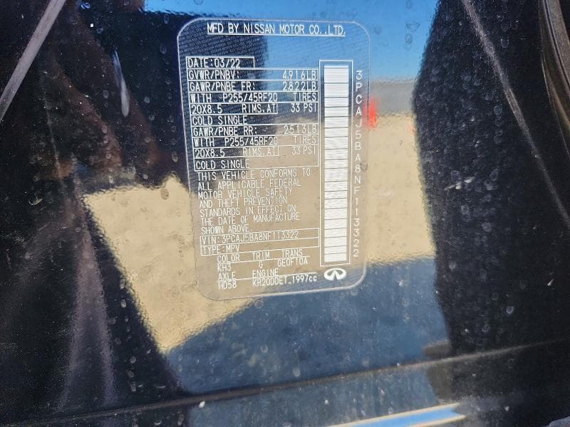 2022 INFINITI QX50 LUXE 13