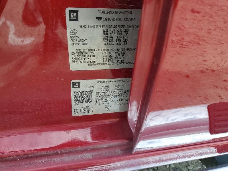 2020 GMC SIERRA K1500 SLT 12