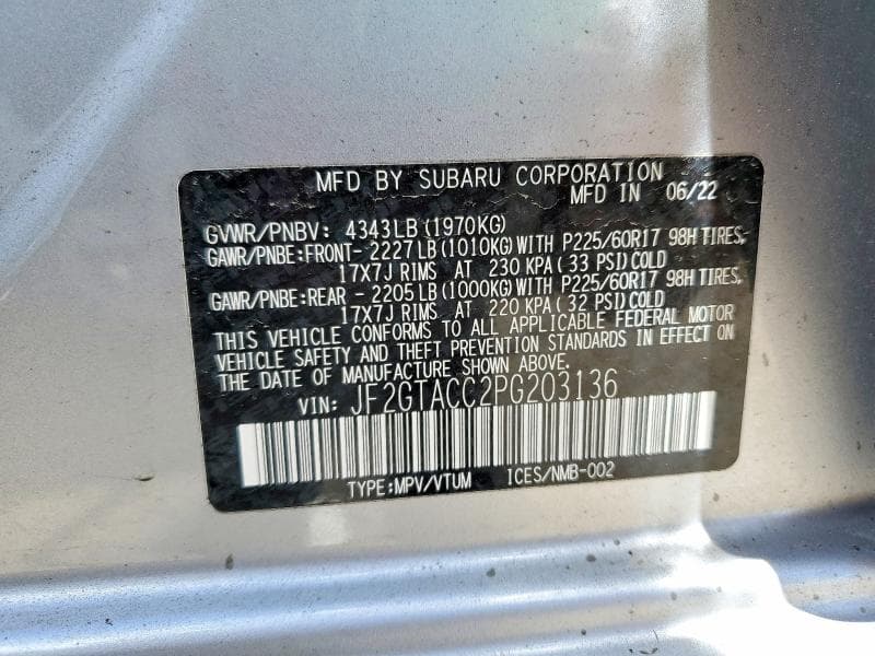 2023 SUBARU CROSSTREK PREMIUM PREMIUM 13