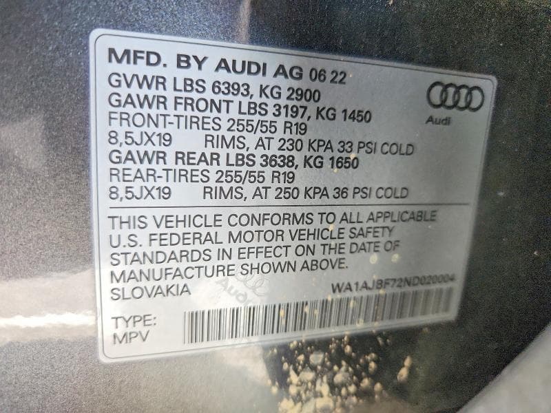 2022 AUDI Q7 PREMIUM 12