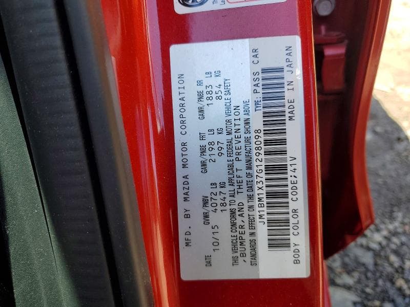 2016 MAZDA 3 GRAND TOURING GRAND TOURING 12