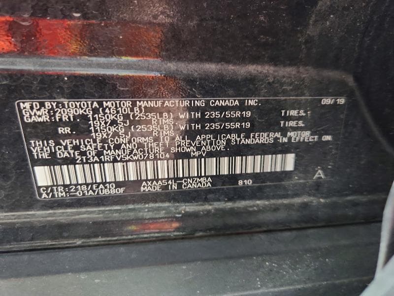 2019 TOYOTA RAV4 XLE PREMIUM 13