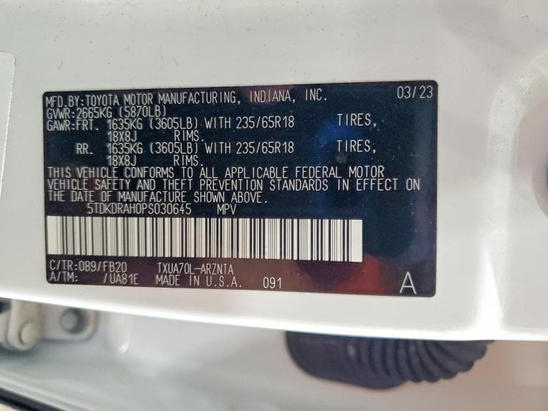 2023 TOYOTA HIGHLANDER L L 13