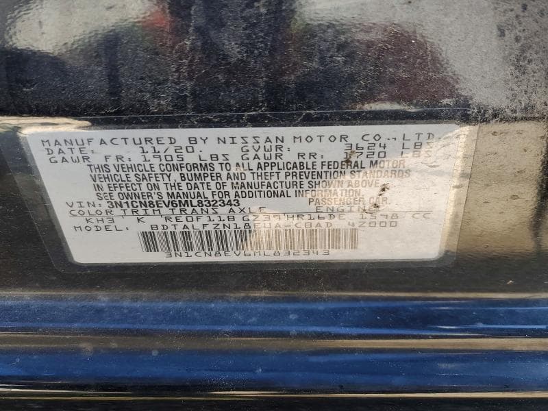 2021 NISSAN VERSA SV 12