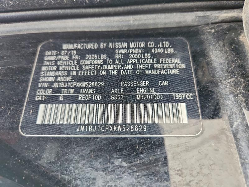 2019 NISSAN ROGUE SPORT S 12