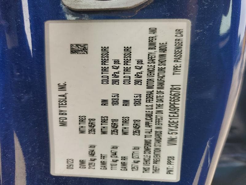 2023 TESLA MODEL 3 13