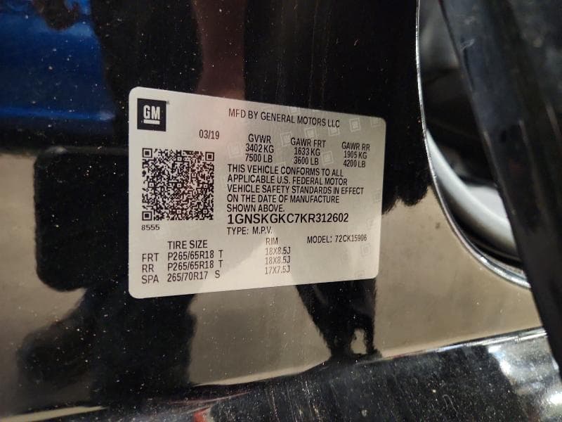2019 CHEVROLET SUBURBAN K1500 LS K1500 LS 14