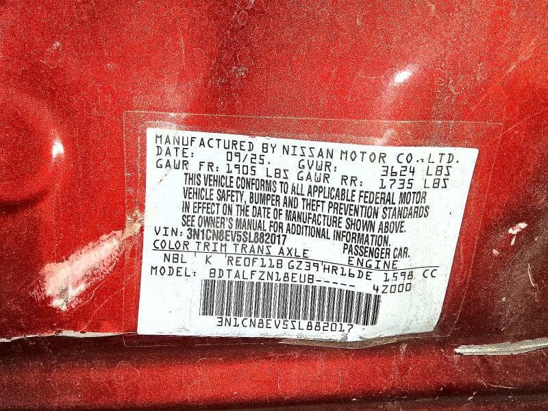 2025 NISSAN VERSA SV 12