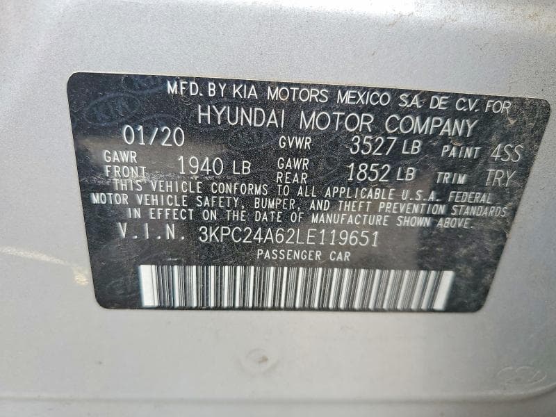 2020 HYUNDAI ACCENT SE SE 12
