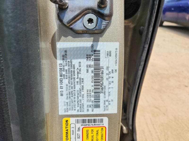 2018 FORD FUSION S 12