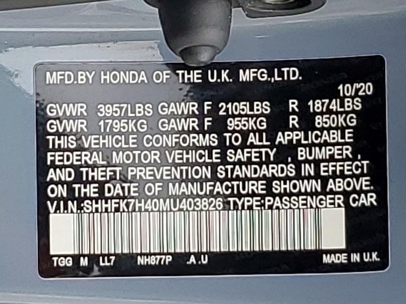 2021 HONDA CIVIC SPORT SPORT 12