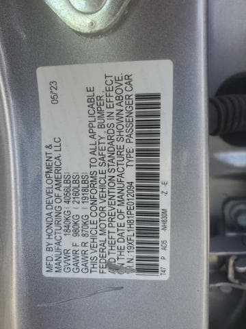 2023 HONDA CIVIC SPORT TOURING SPORT TOURING 12
