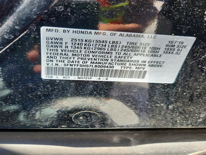 2020 HONDA PILOT EXL EXL 14