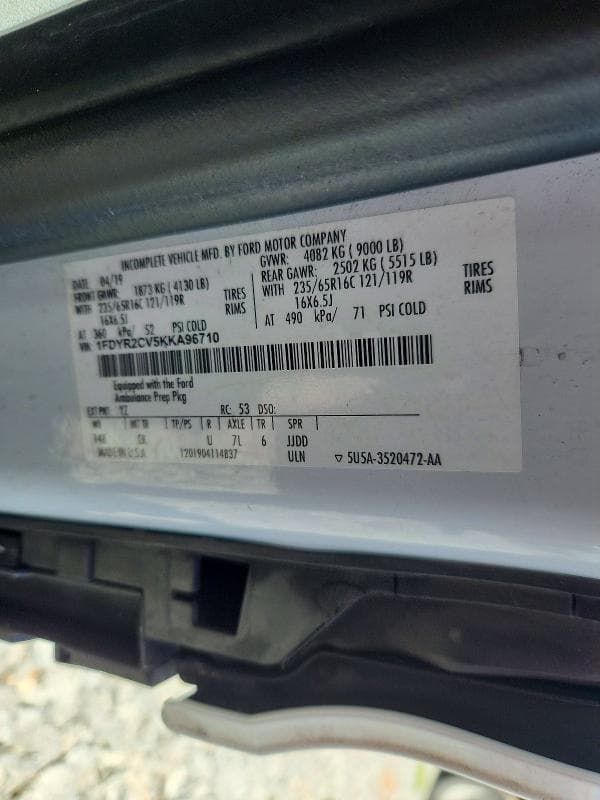 2019 FORD TRANSIT T-250 14