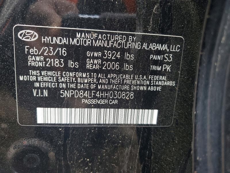 2017 HYUNDAI ELANTRA SE 12