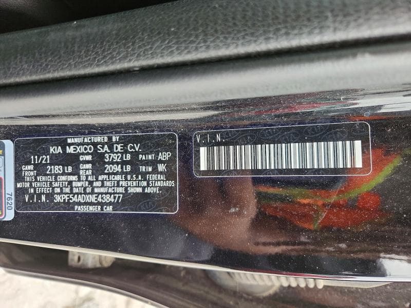 2022 KIA FORTE GT LINE 12