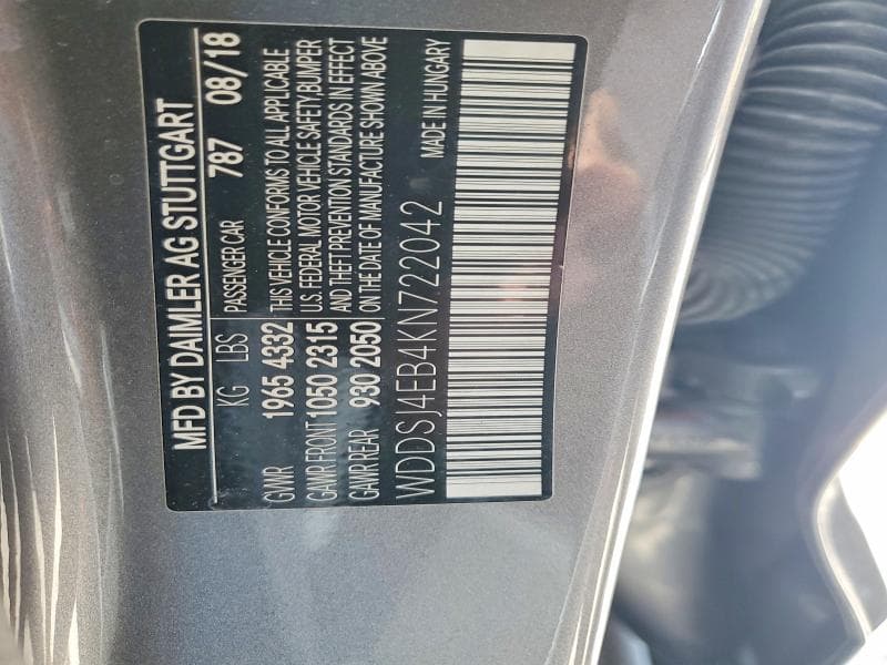 2019 MERCEDES-BENZ CLA 250 250 12