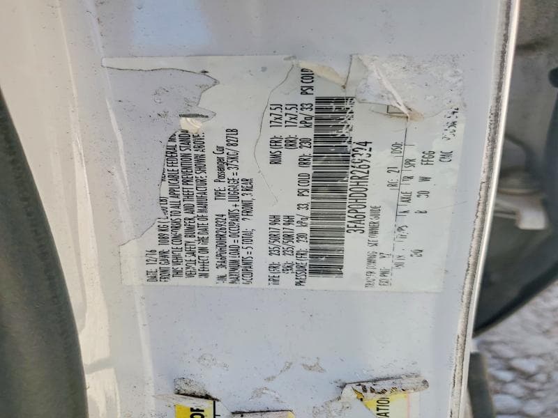 2017 FORD FUSION SE SE 12