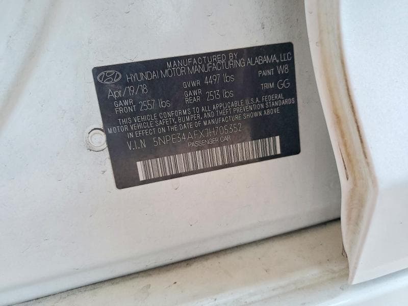2018 HYUNDAI SONATA LIMITED 12
